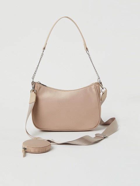 Beige Sonnet TwoTone Chain Handle Shoulder Bag  CHARLES  KEITH IN